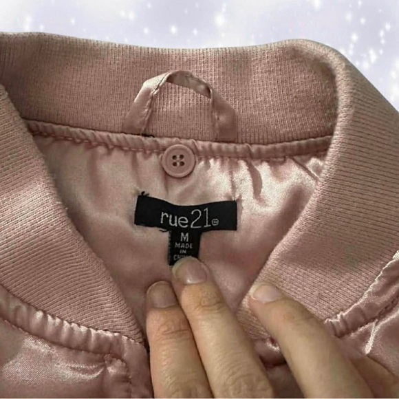 Rue21 Pink Satin Bomber Jacket - Picture 7 of 7
